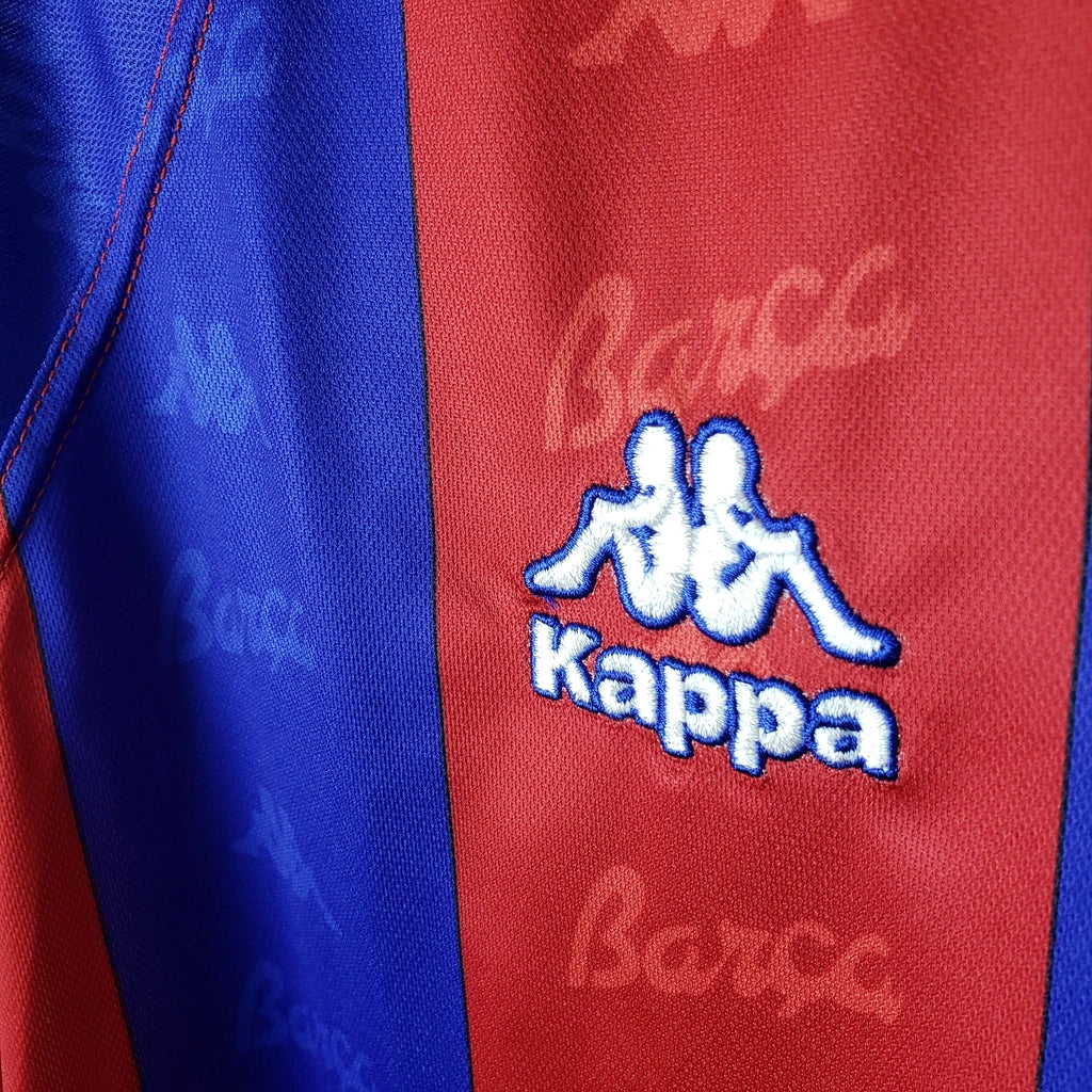 Camisa Barcelona Retrô Home 96/97 Torcedor Masculina - Azul e Grená