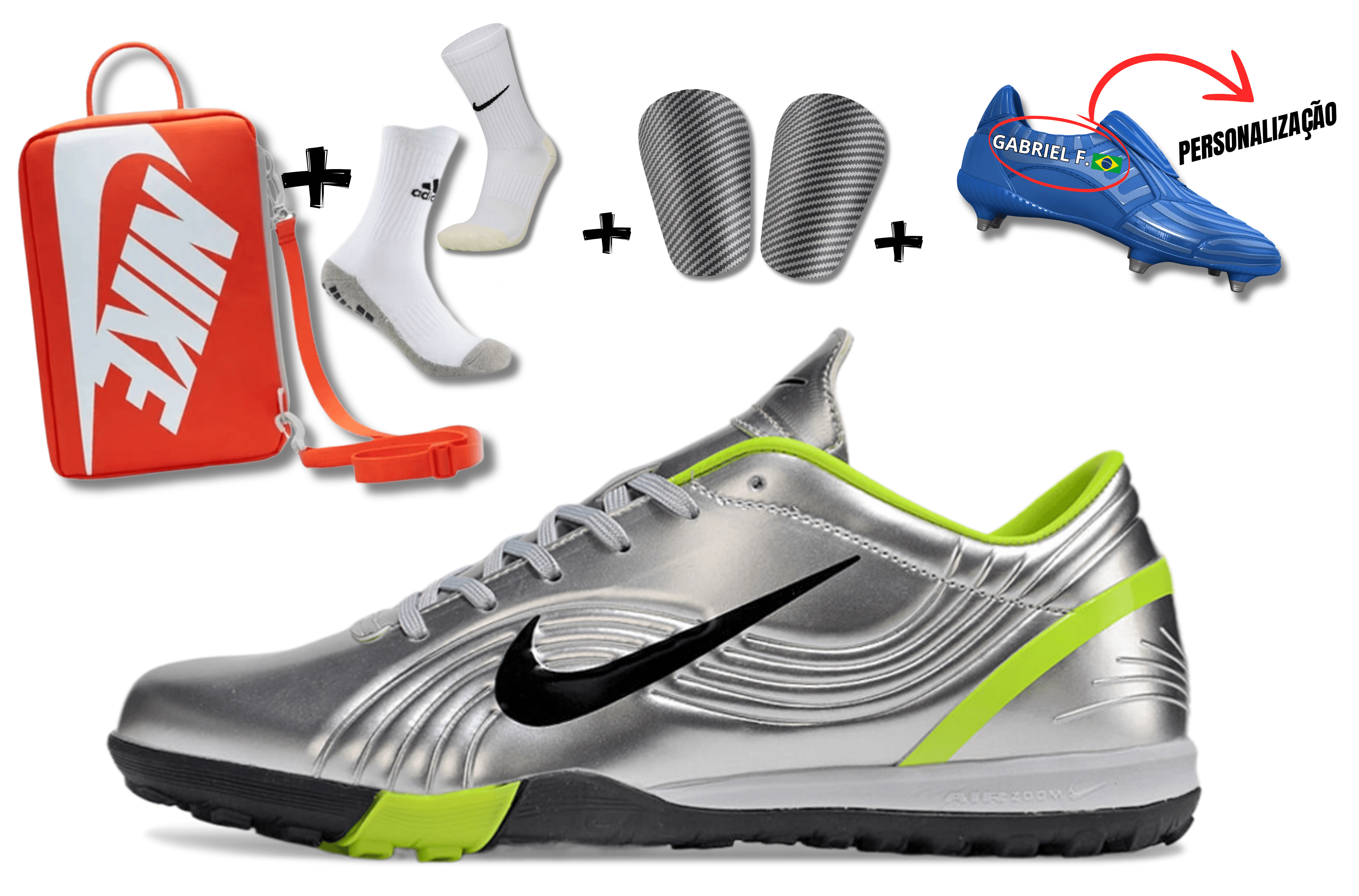 Society Nike Mercurial Air Zoom Vapor 2002 Elite FG Ronaldo + Brindes