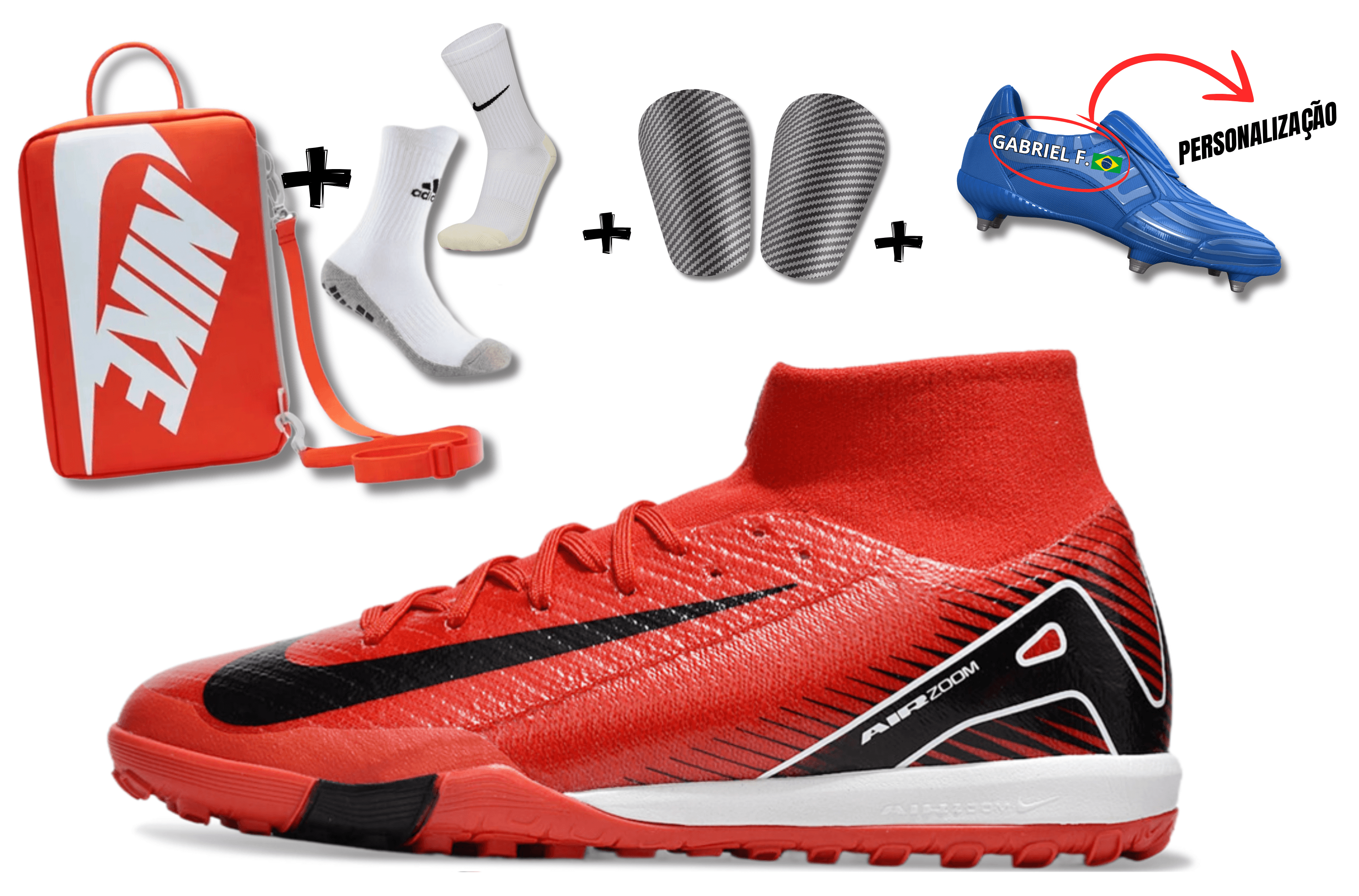 Chuteira society Nike Mercurial Superfly 10 Air Zoom Ultra PRO TF + BRINDES