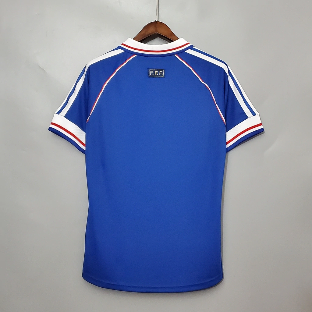Camisa Retrô França Home 1998 Torcedor Masculina - Azul