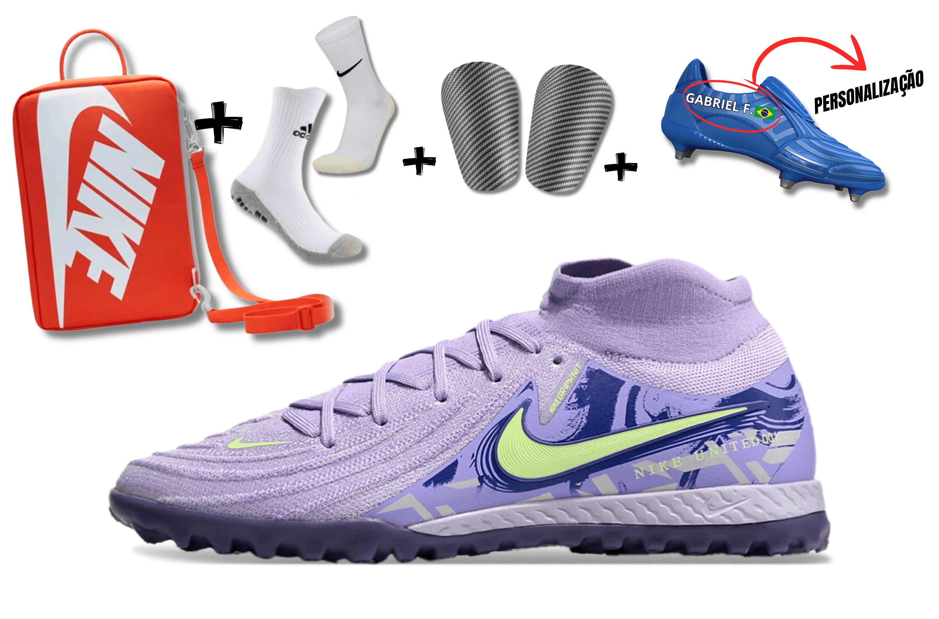 SOCIETY Nike Gripknit Phantom LUNA Elite FG Superfly + BRINDES