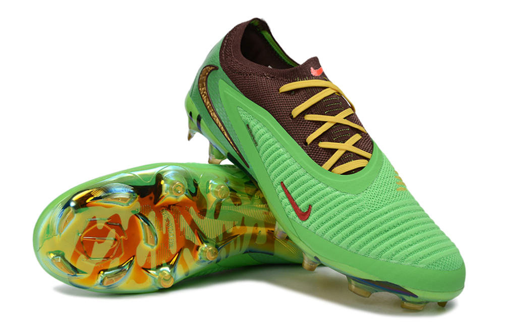 Chuteira Campo NIKE Phantom 6 Elite Low AG Travis Scott Verde - Marrom