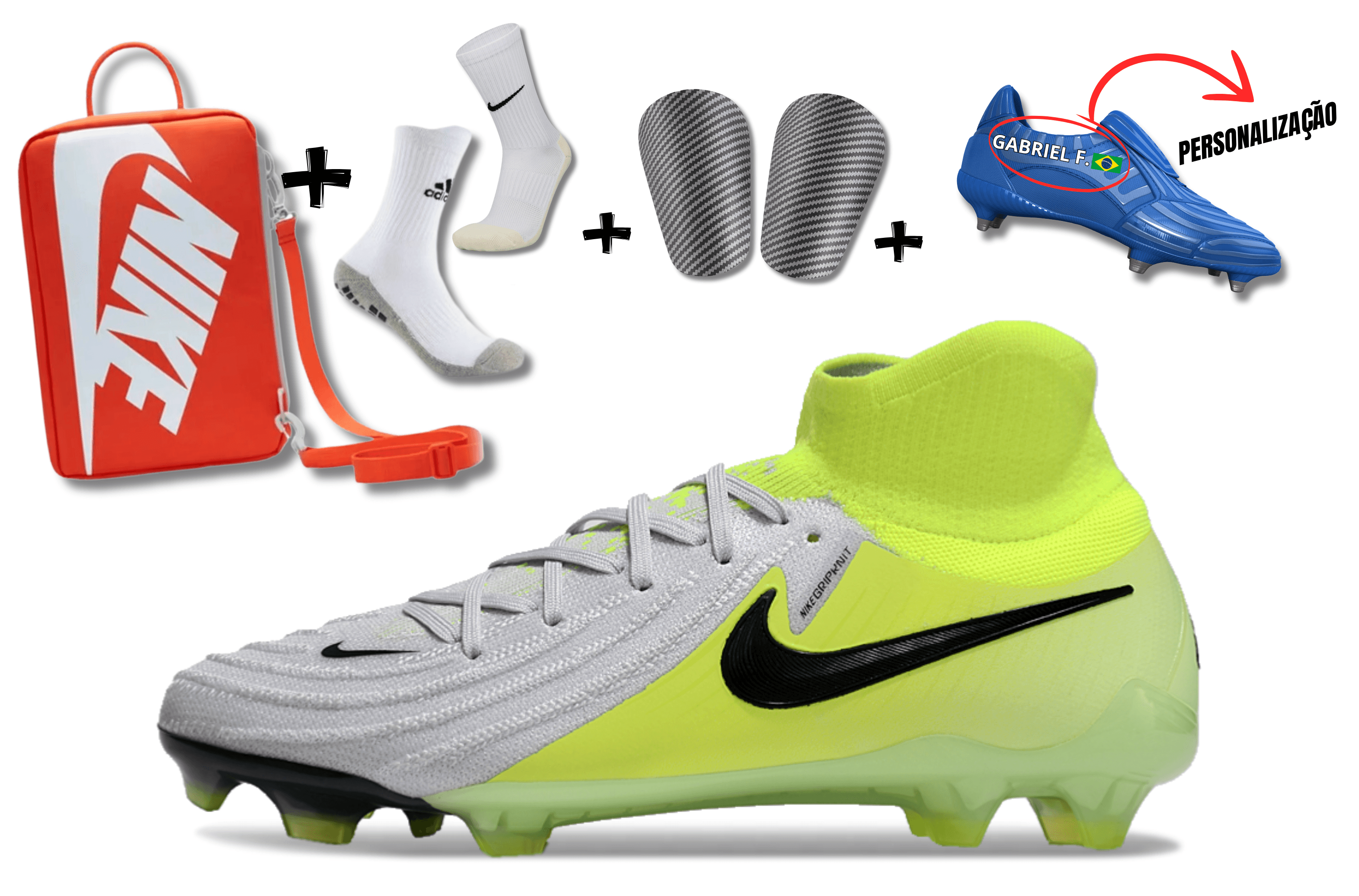 Nike Gripknit Phantom LUNA Elite Dynamic Fit FG + Meia e bolsa