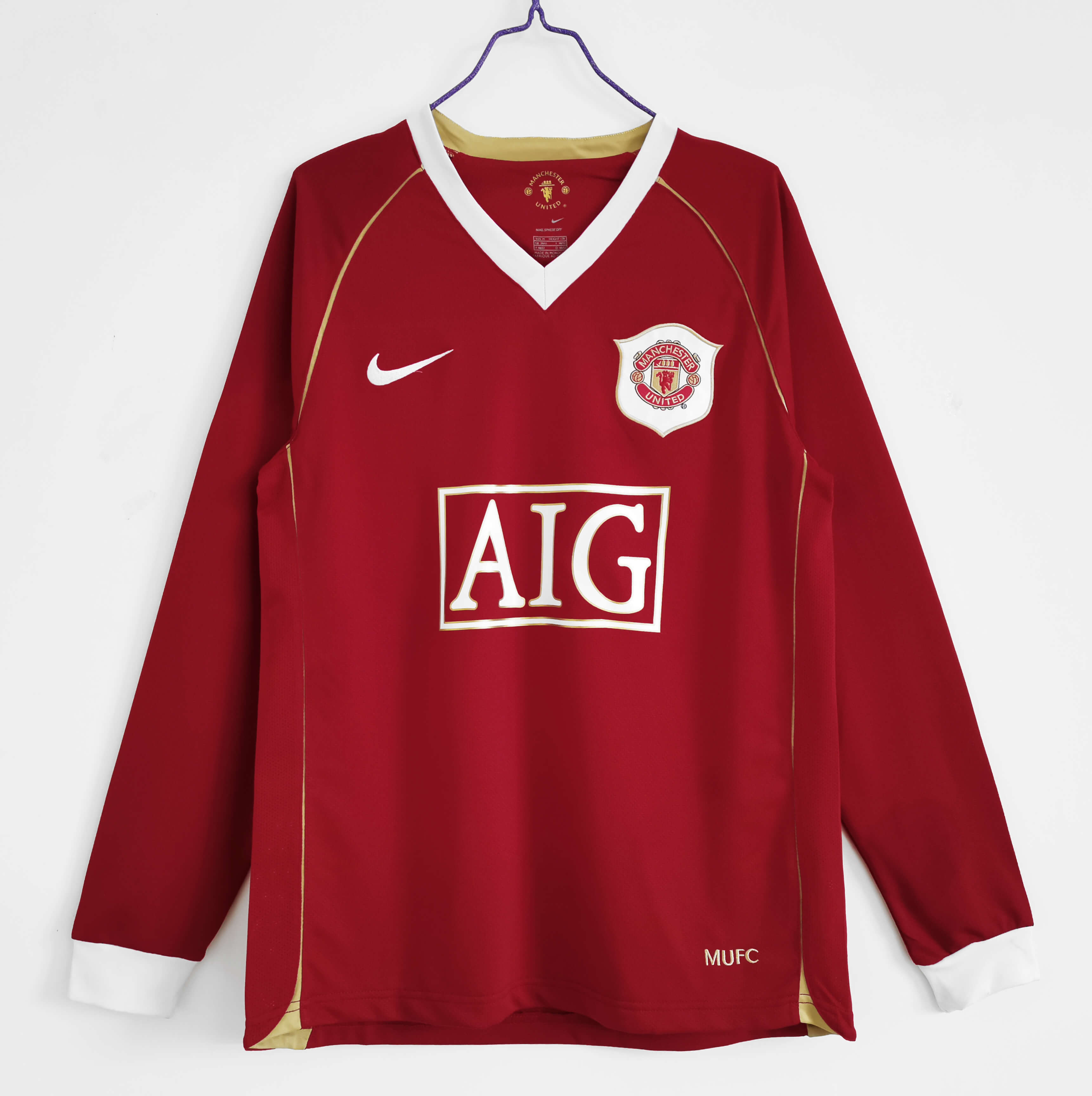 Camisa Manchester United Retrô 2006/07 Manga Longa