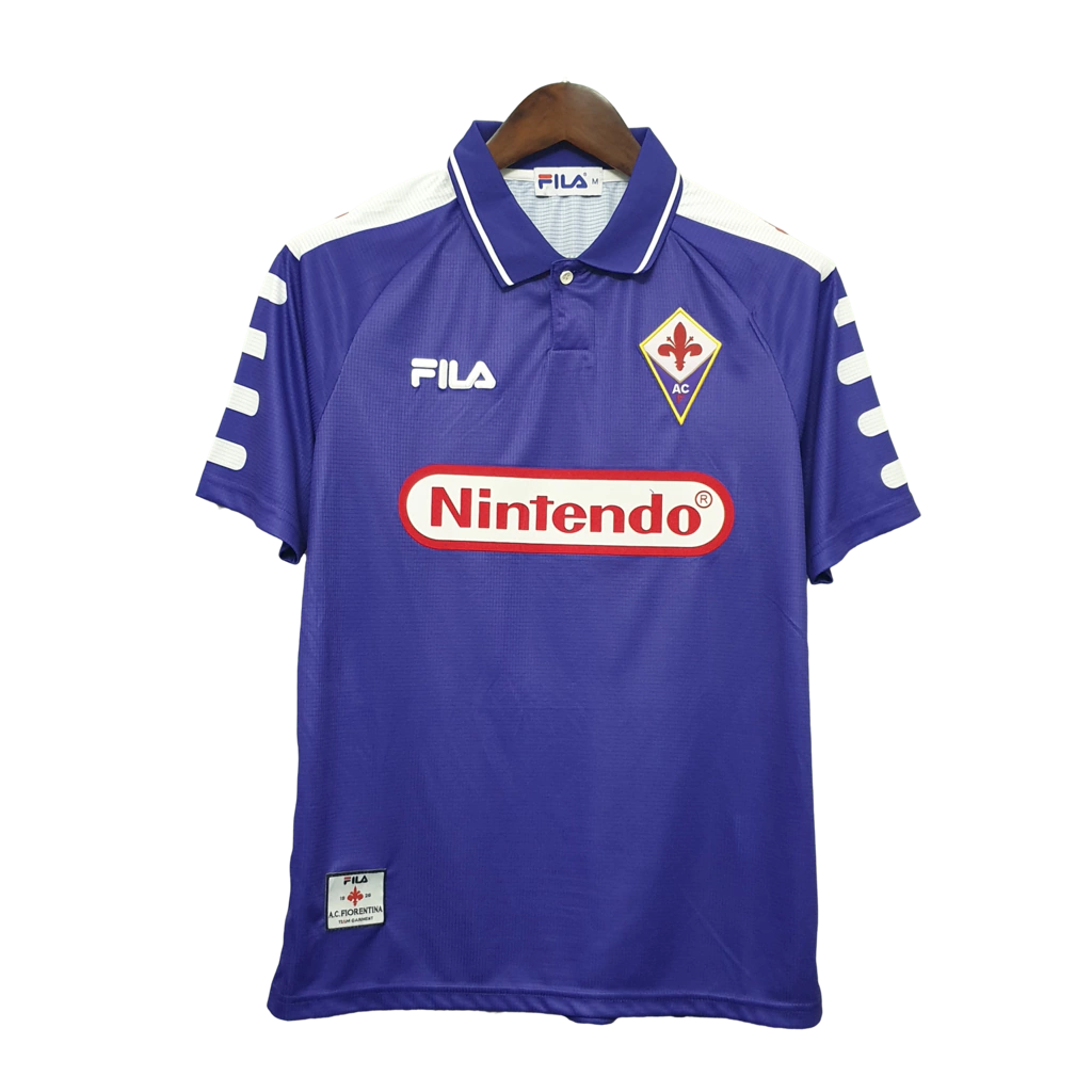 Camisa Fiorentina Retrô 1998 Torcedor Masculina - Roxo