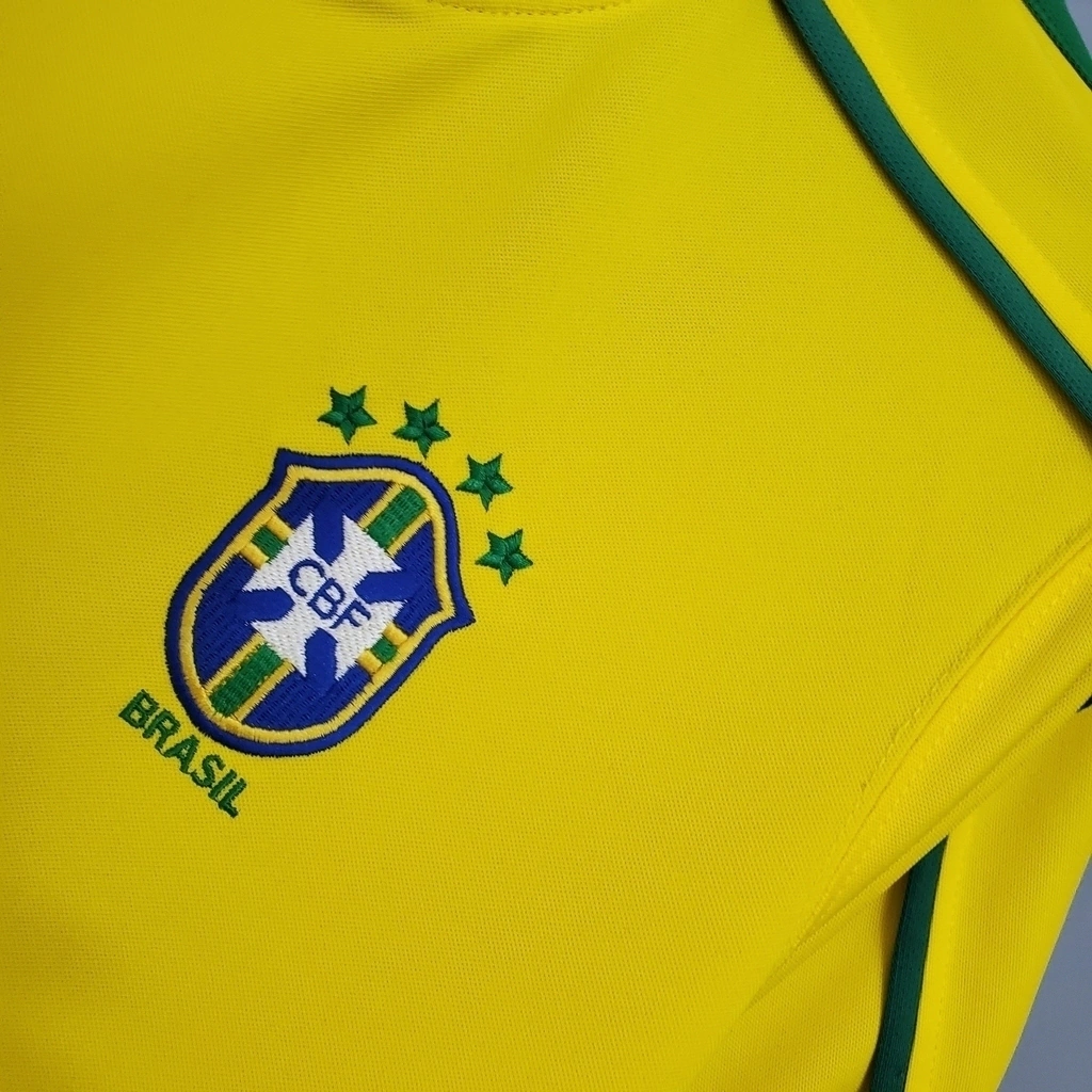 Camisa Retrô 1998 Seleção Brasileira I Masculina - Amarela
