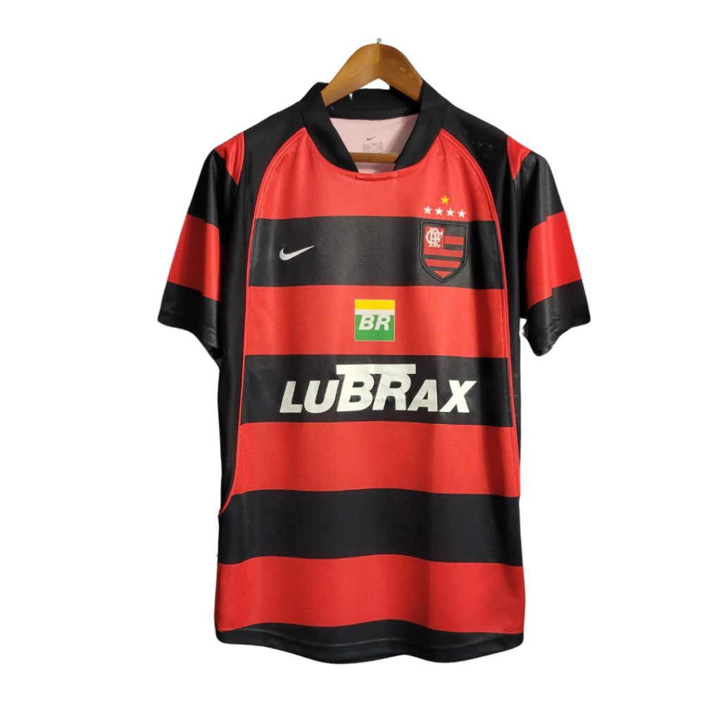 Camisa Flamengo I Retrô 03/04 Masculina Torcedor - Vermelho+Preto