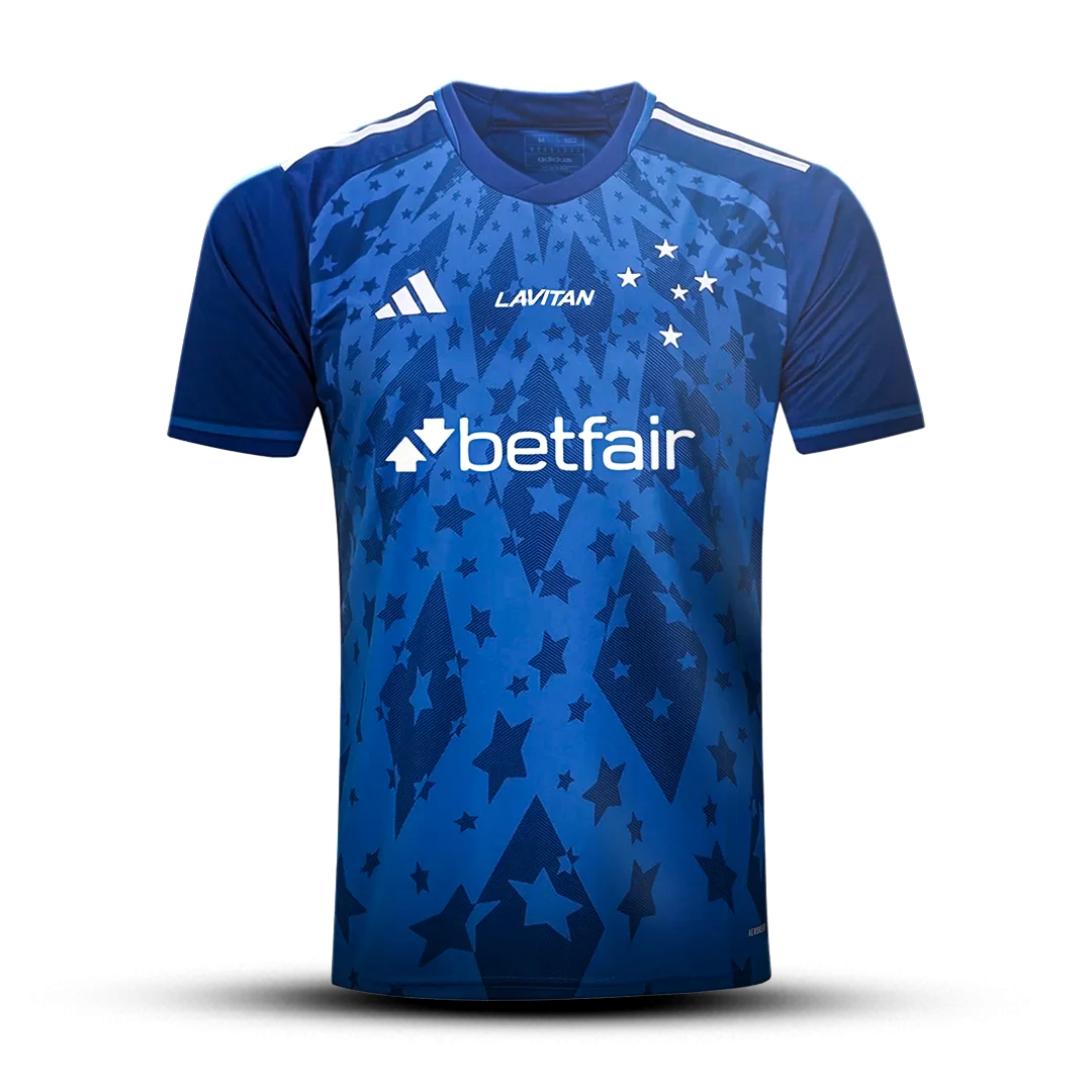 Camisa Cruzeiro I 2024/25 Torcedor Adidas Masculina - Azul