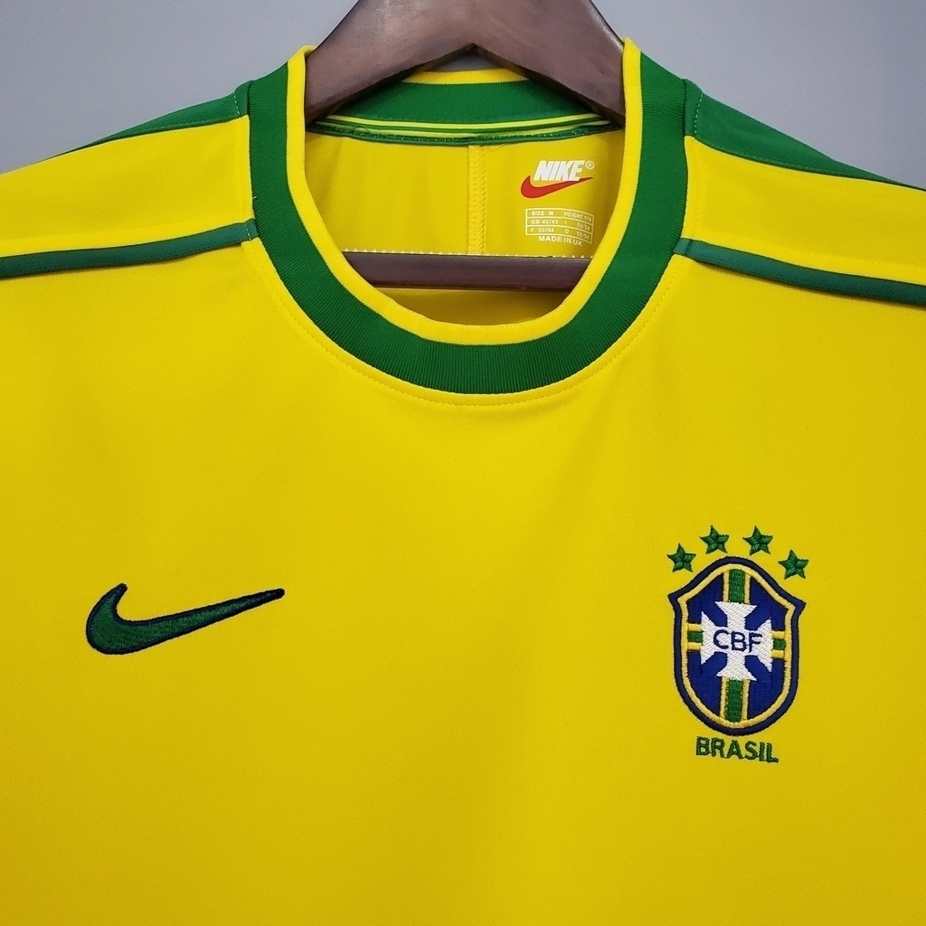 Camisa Retrô 1998 Seleção Brasileira I Masculina - Amarela