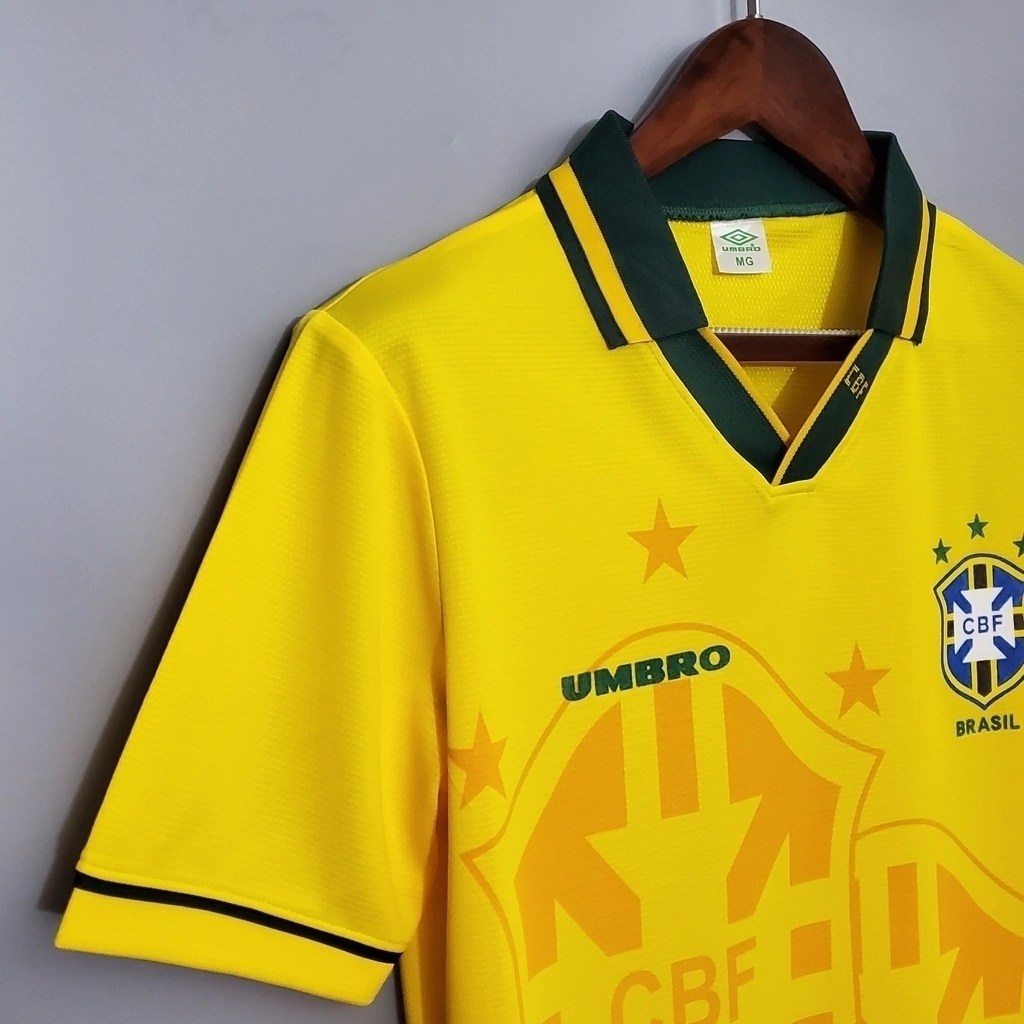 Camisa Retrô 93/94 Seleção Brasileira I Masculina - Amarela