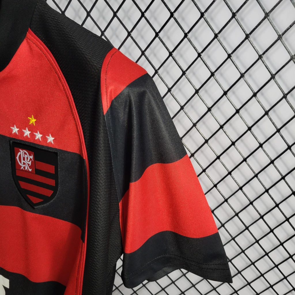 Camisa Flamengo I Retrô 03/04 Masculina Torcedor - Vermelho+Preto