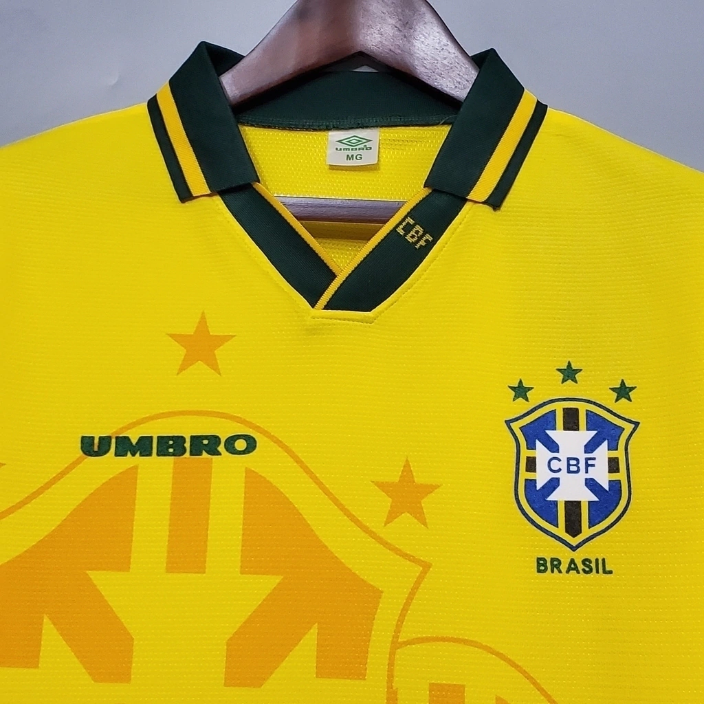 Camisa Retrô 93/94 Seleção Brasileira I Masculina - Amarela