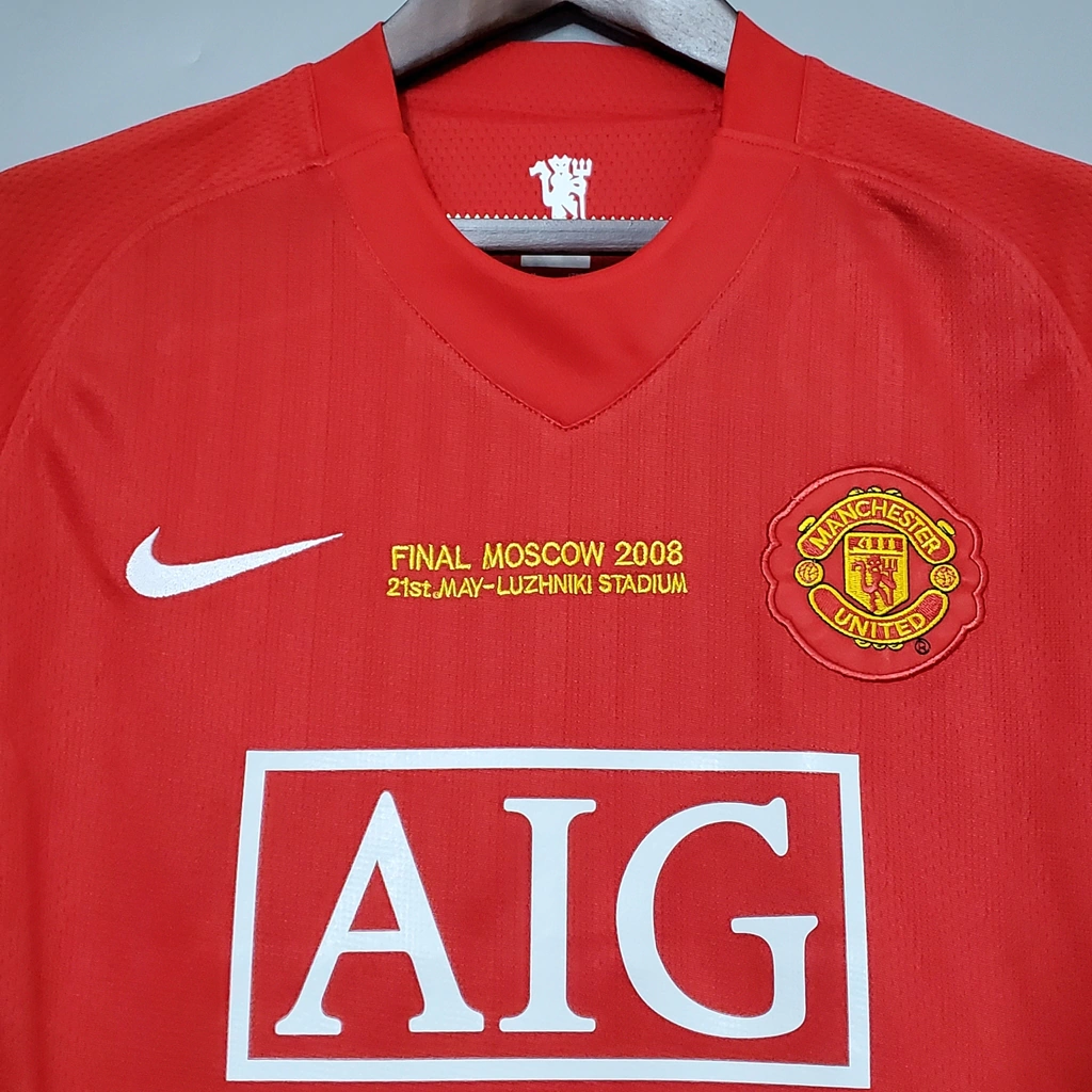 Camisa Manchester United Home Retrô 2007/08 Torcedor Masculina