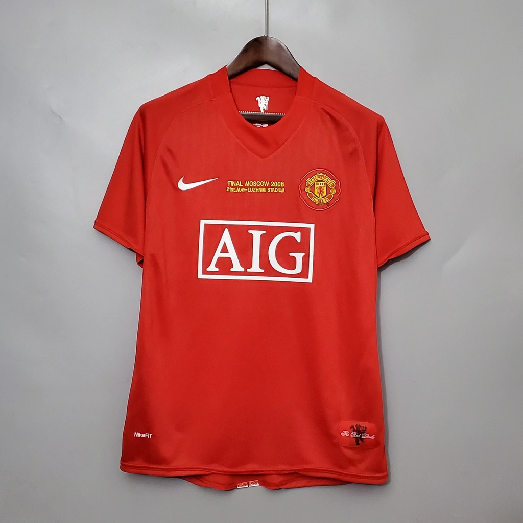 Camisa Manchester United Home Retrô 2007/08 Torcedor Masculina