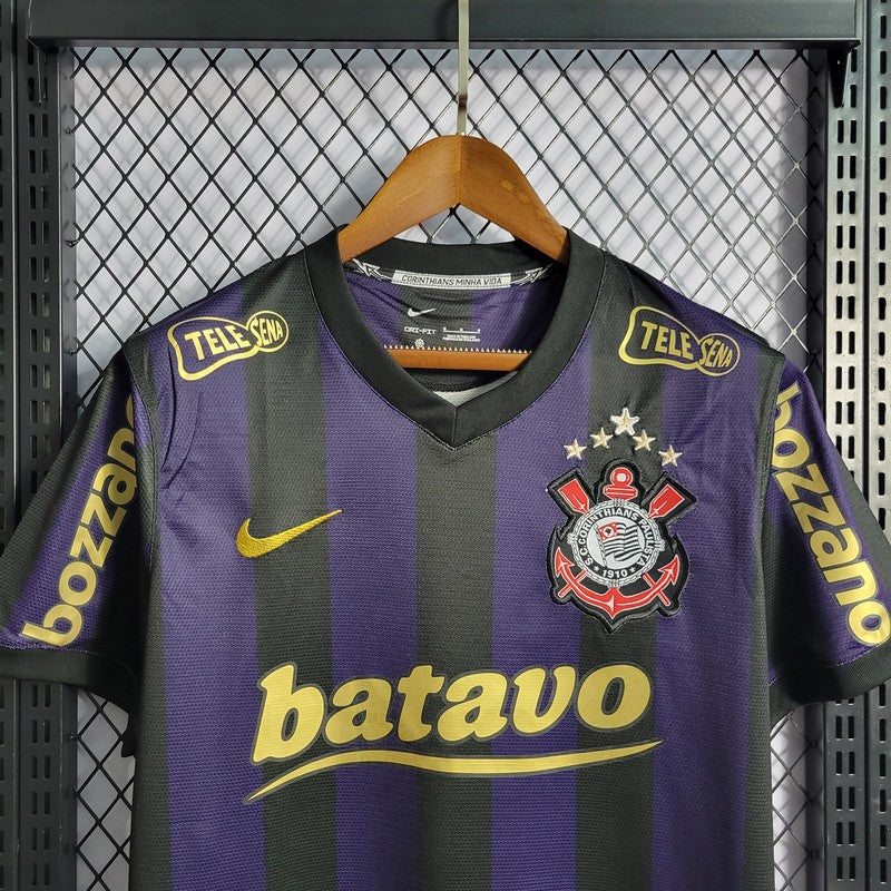 Camisa Corinthians Retrô 2009/2010 Nike Torcedor - Preta e Roxa
