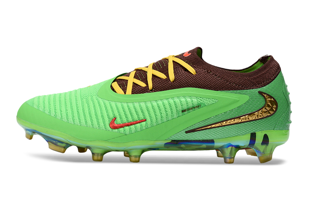 Chuteira Campo NIKE Phantom 6 Elite Low AG Travis Scott Verde - Marrom