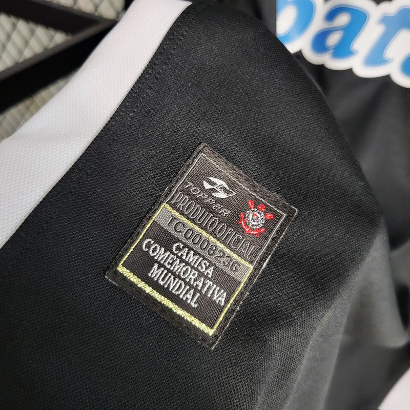 Camisa Corinthians Mundial Retrô 2000 Torcedor Masculina - Preto