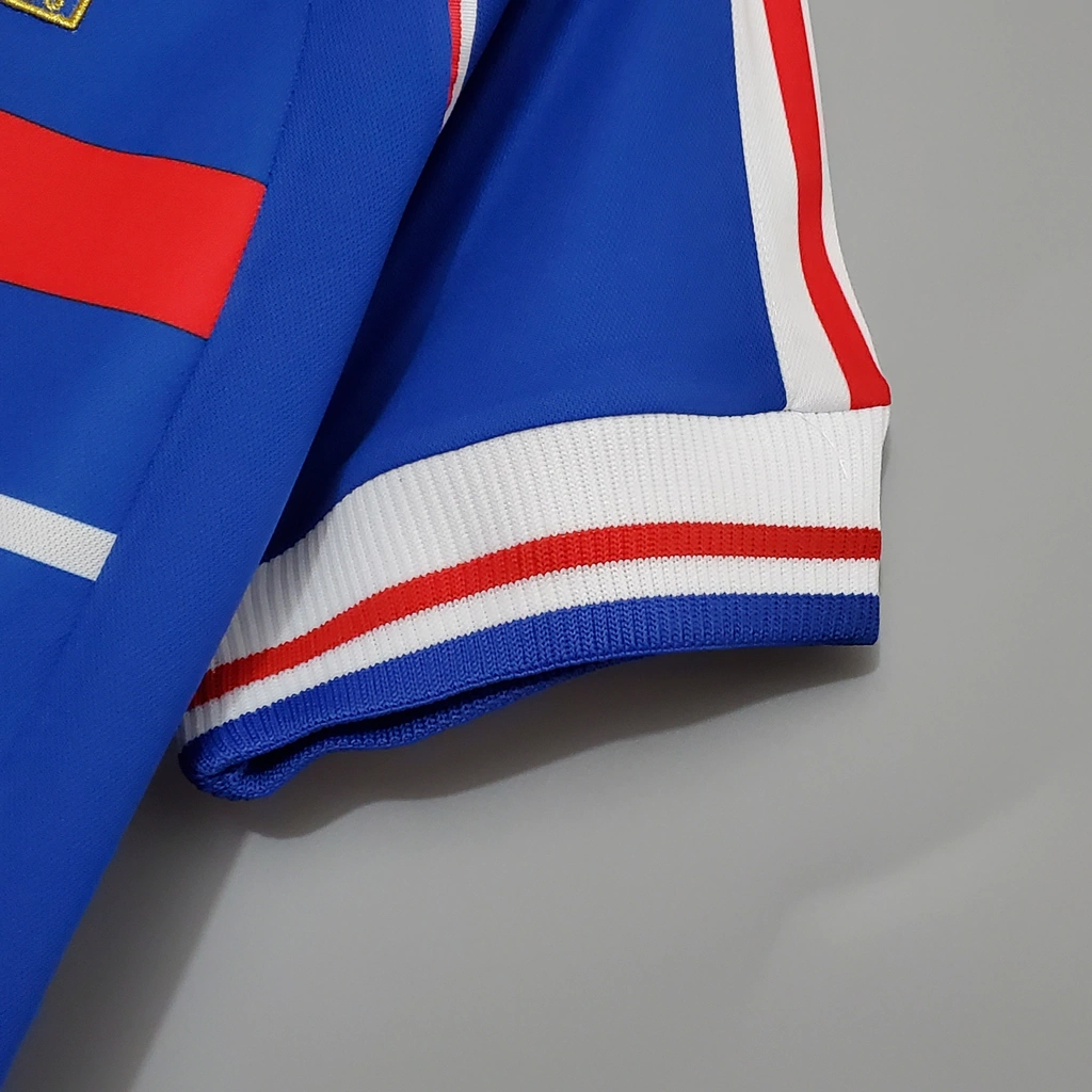 Camisa Retrô França Home 1998 Torcedor Masculina - Azul