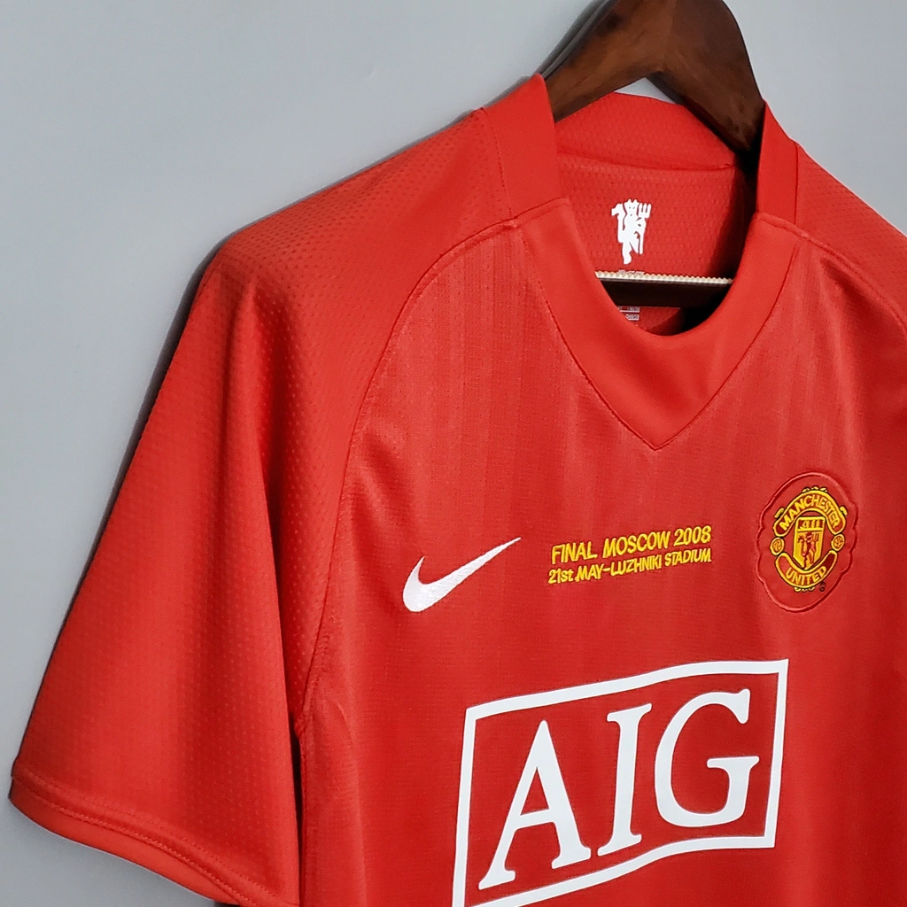 Camisa Manchester United Home Retrô 2007/08 Torcedor Masculina