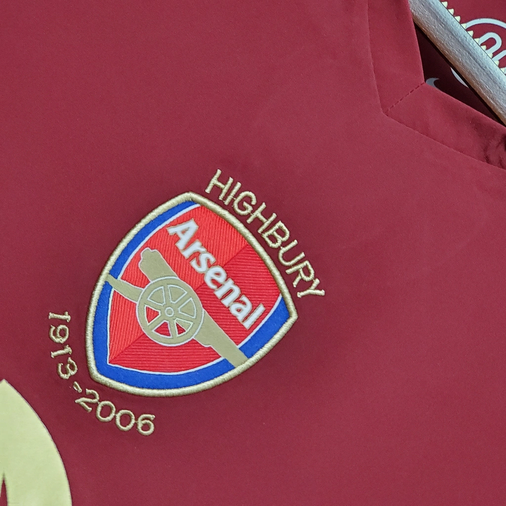 Camisa Arsenal Retrô Home 2005/06 Torcedor Masculina - Vermelho